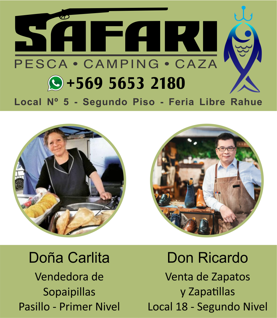 PESCA Y CAZA SAFARI apadrina a: Doña Carlita y Don Ricardo